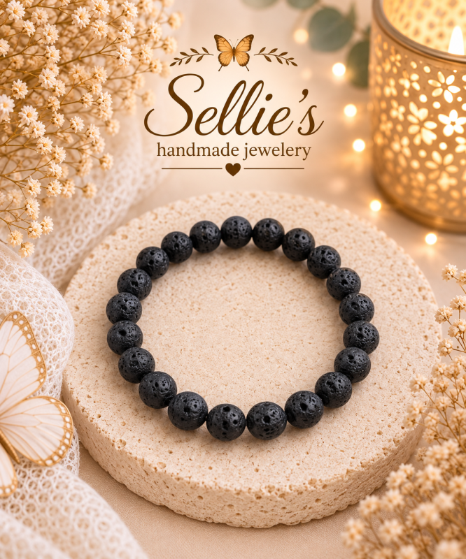 Magische lavasteen armband