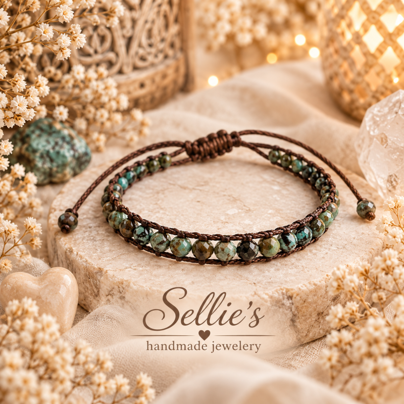 Magische afrikaanse turkooise armband