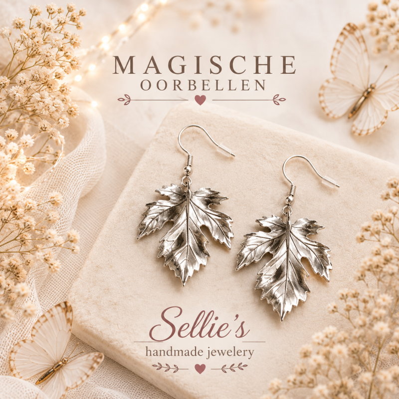 Magische blad oorbellen
