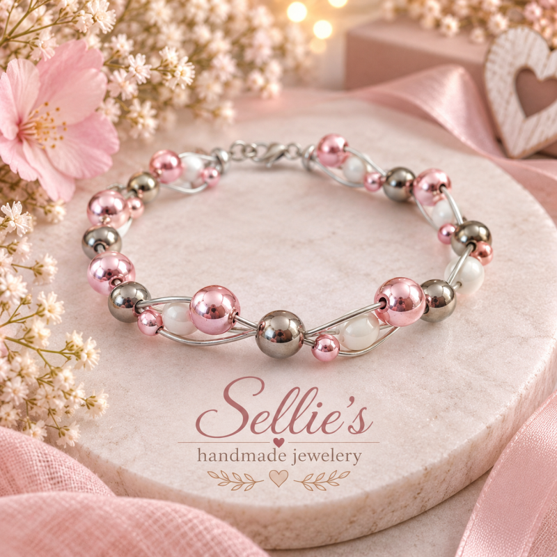 Magische hematiet vlinder armband