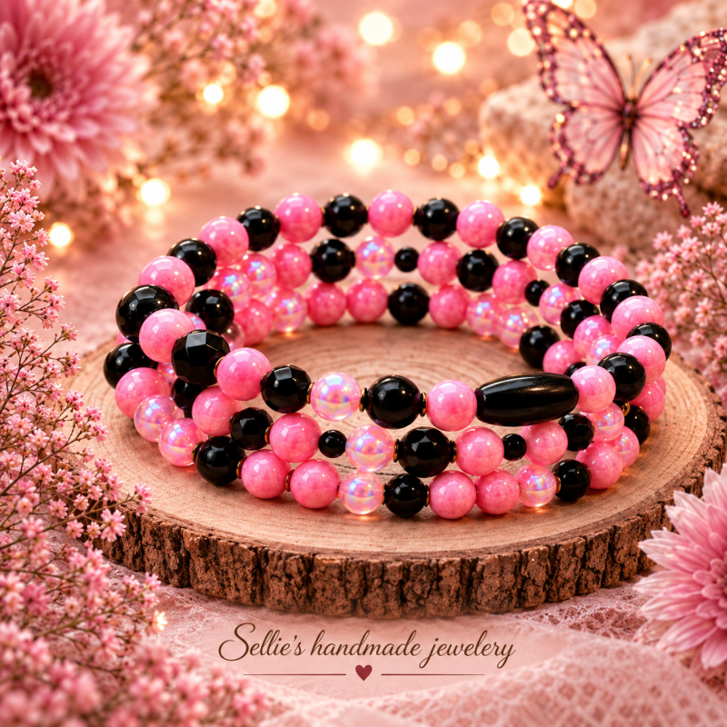 Magische rozenhart armbandenset
