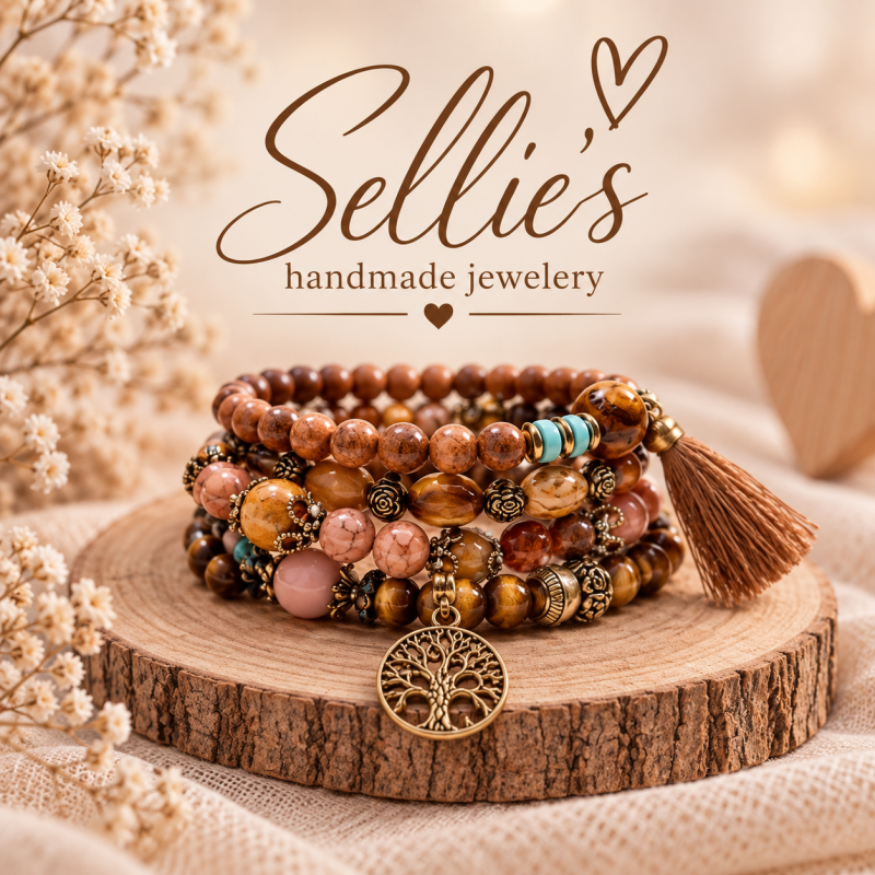 Magische levensboom armbandenset