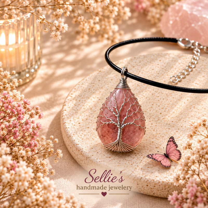 Aardbeienkwarts levensboom ketting