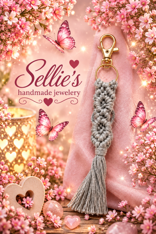 Macrame sleutelhanger