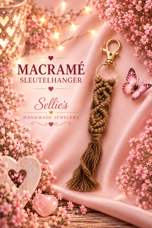 Macrame sleutelhanger