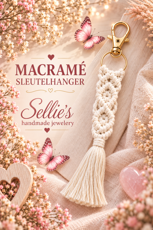 Macrame sleutelhanger
