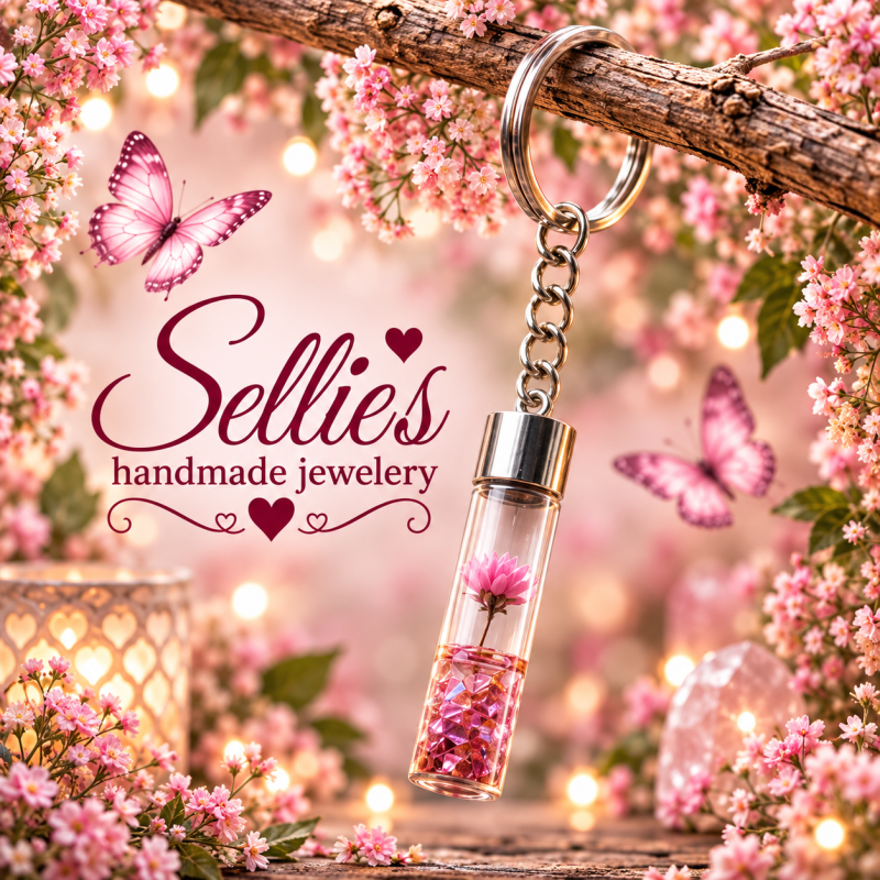 Bloemen tas - sleutelhanger