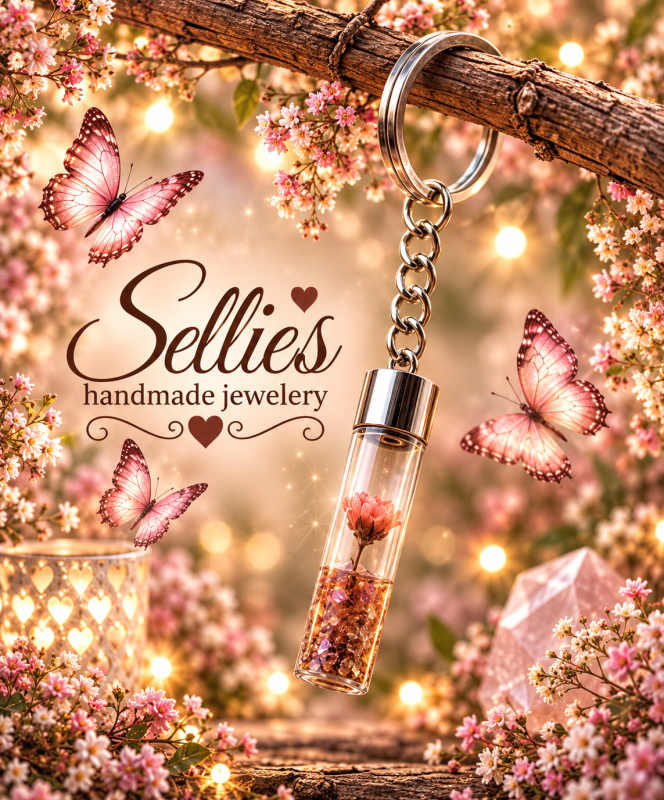 Bloemen tas - sleutelhanger