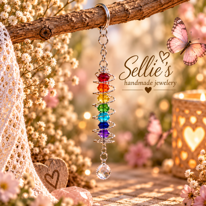 Mini spiraal 7 chakra catcher