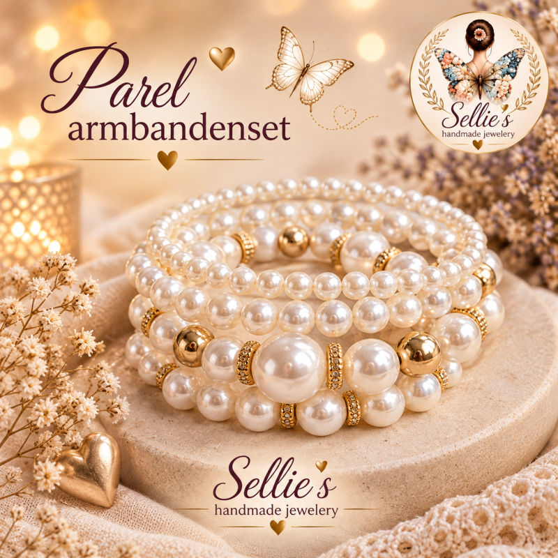 Parel armbanden set