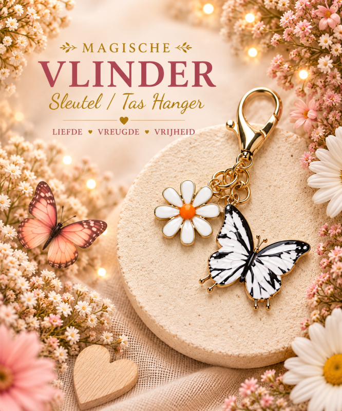 Magische Vlinder tas - sleutelhanger