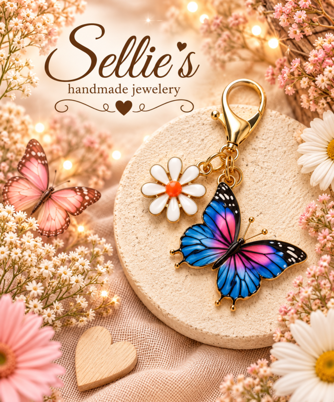 Magische Vlinder tas - sleutelhanger