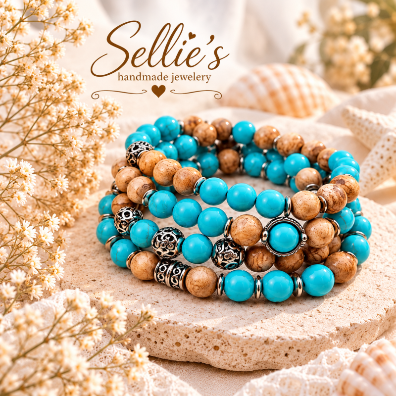 Magische turkooise armbanden set