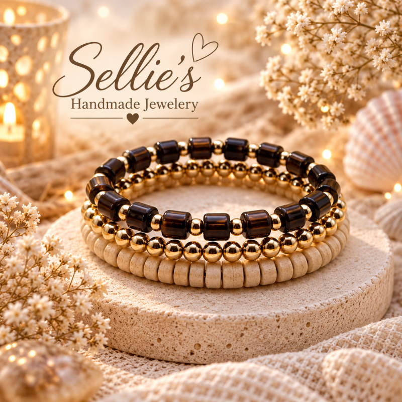 Magische 3-delige houten armbanden set
