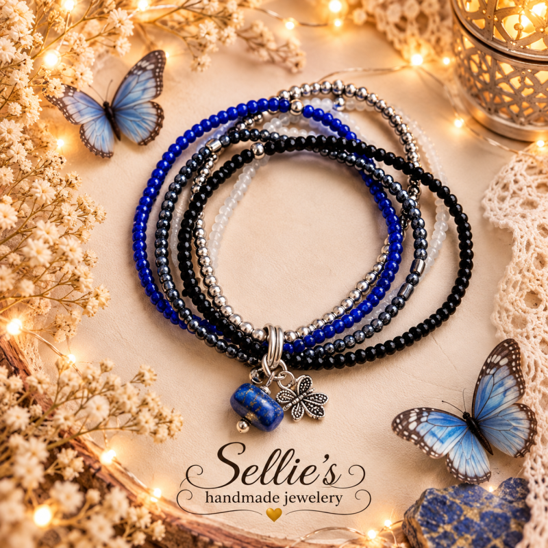 Magische 5-in-1 Lapis Lazuli armbandenset