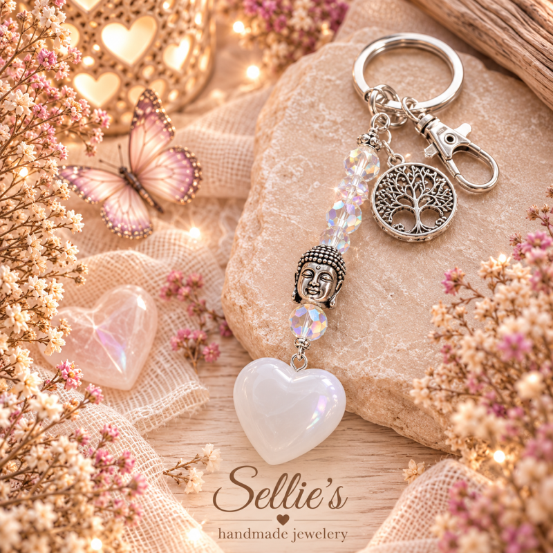 Budha/hart tas/sleutelhanger