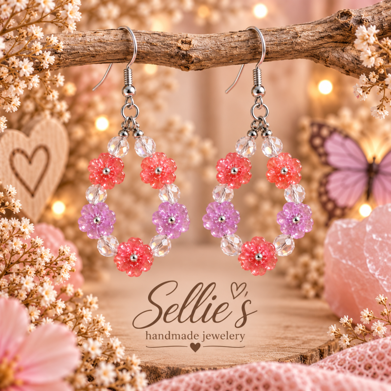 Magische flower power oorbellen