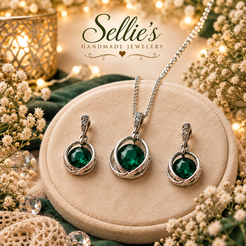 Magische emerald grace sieraden set
