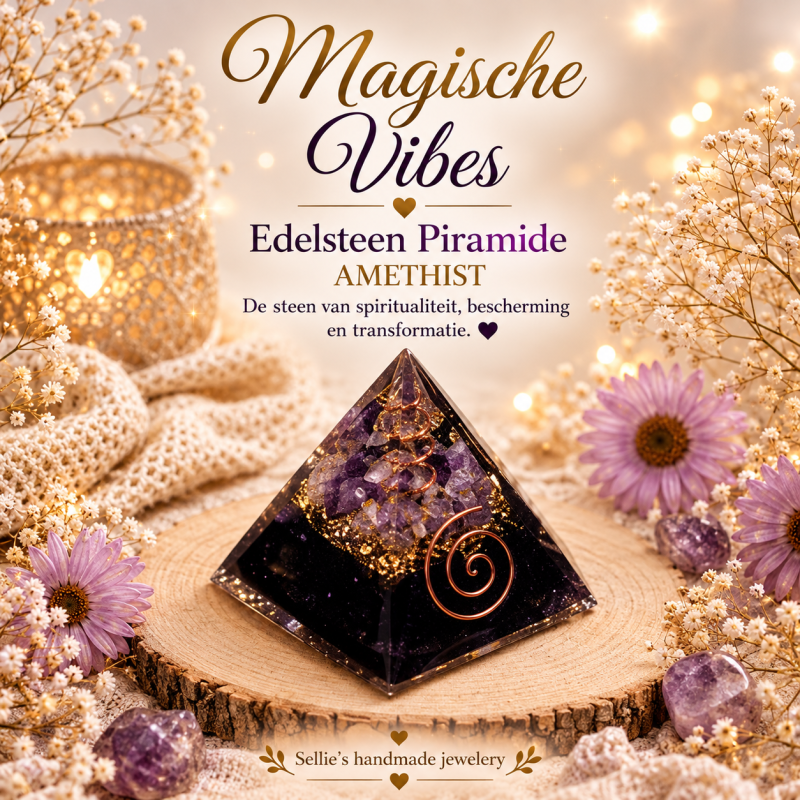 Magische amethist piramide