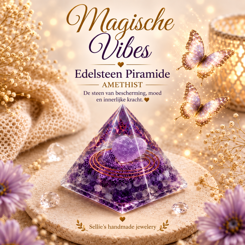 Magische amethist piramide