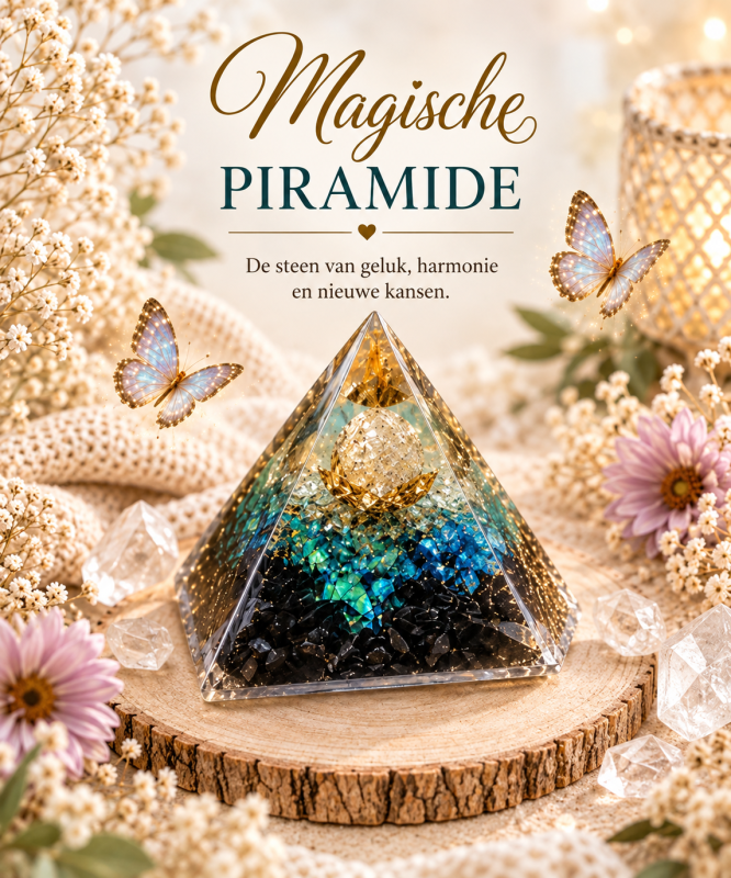 Magische toermalijn piramide