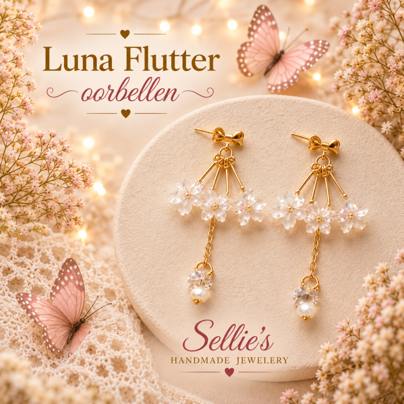 Luna flutter oorbellen