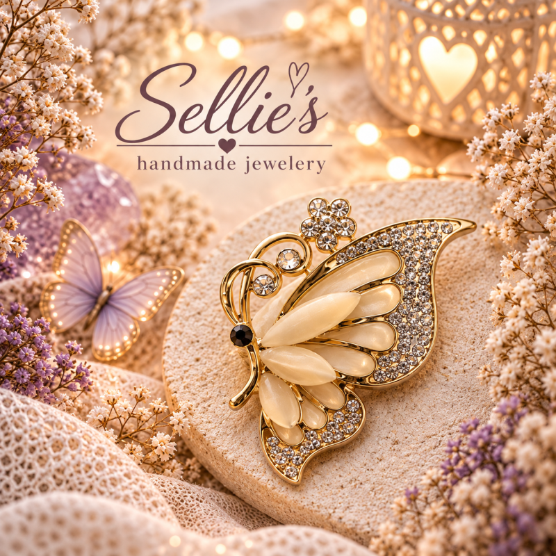 Magische goldon butterfly broche