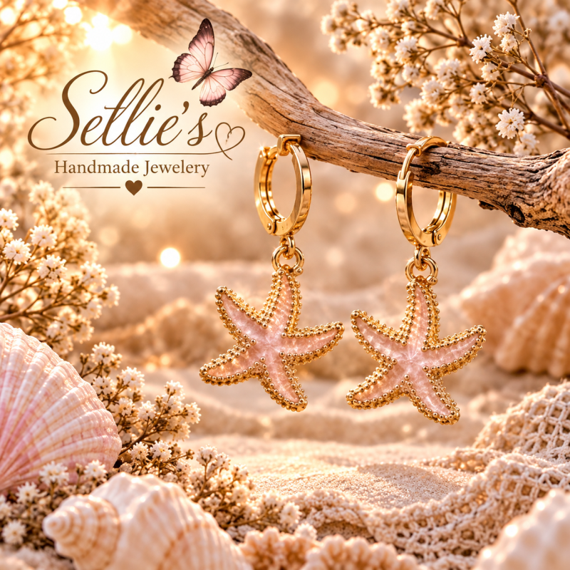 Starfish glow oorbellen