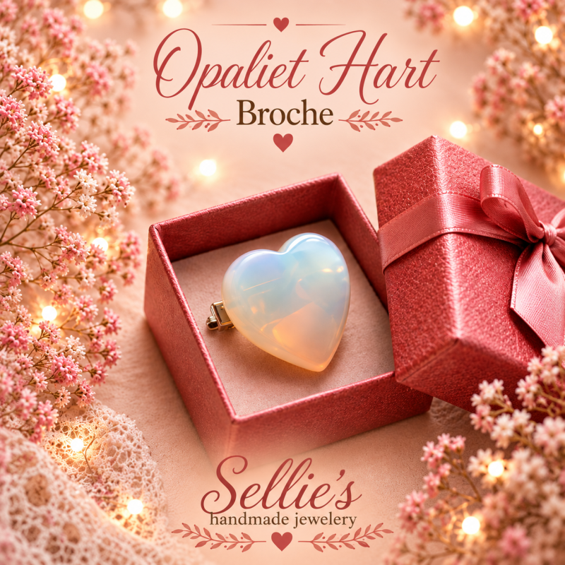 Opaliet hart broche