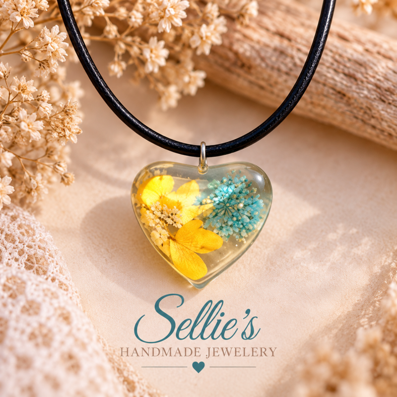 Magische gedroogde bloemen ketting
