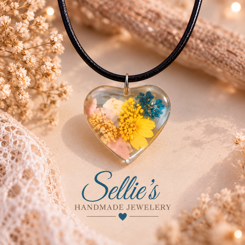 Magische gedroogde bloemen ketting