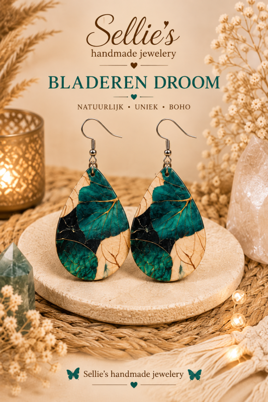 Bladeren droom oorbellen