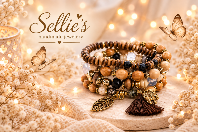 Magische houten Armbanden Set