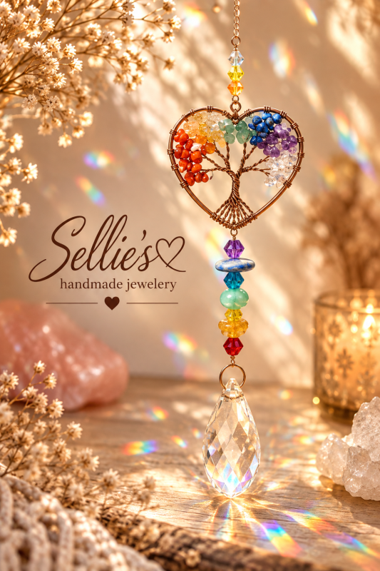 Magische 7 Chakra Levensboom Suncatcher ✨🌈