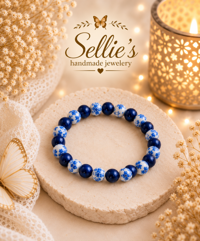 Magische Blauw-Wit Armband