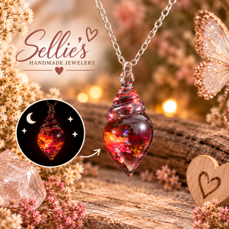 Magische glow in the dark schelpen ketting