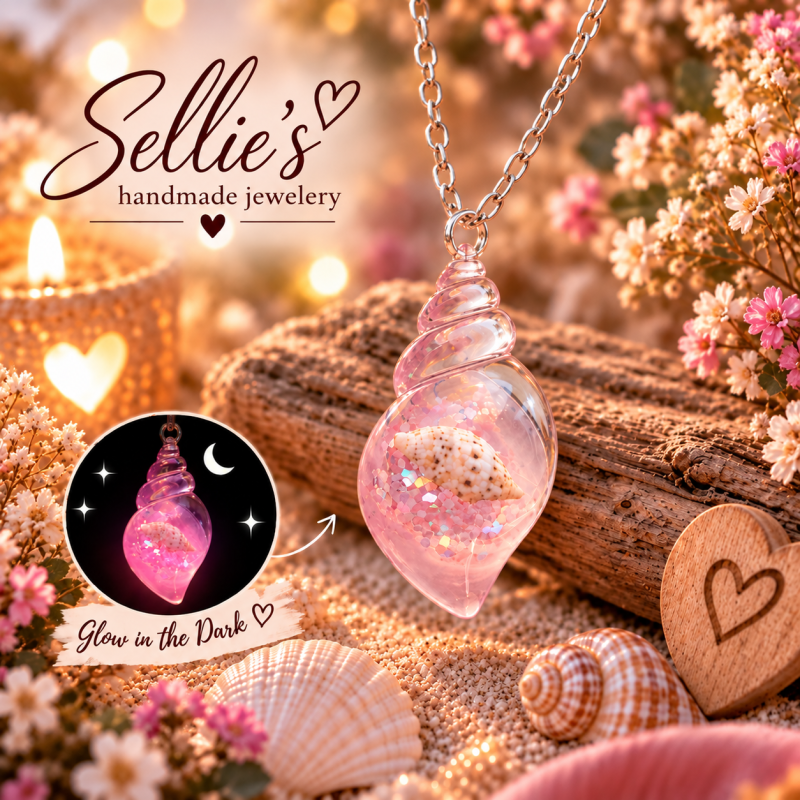 Magische glow in the dark schelpen ketting