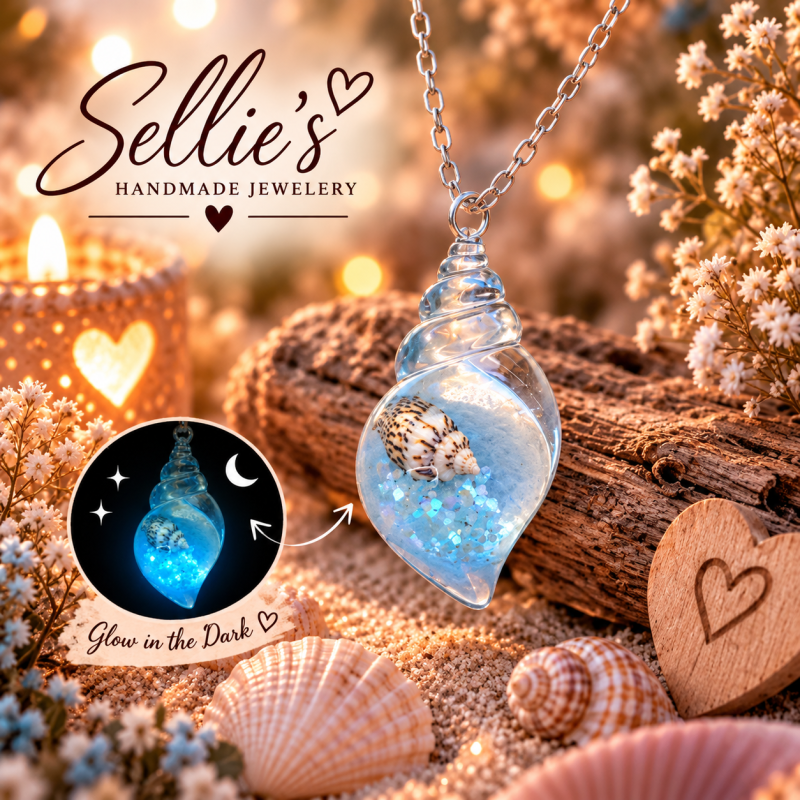 Magische glow in the dark schelpen ketting