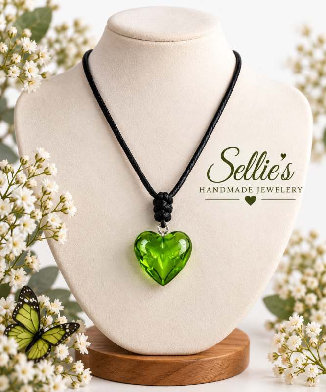 Magische Groene Hartjes Ketting