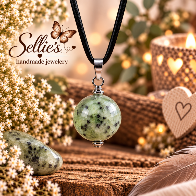 Magische kiwi jaspis ketting