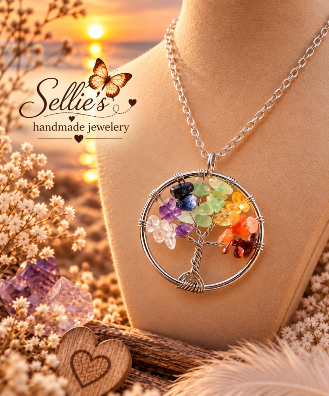 Magische levensboom 7 chakra ketting