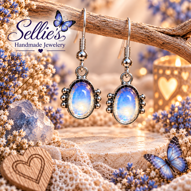 Shiny Oorbellen &ndash; Opal Blue