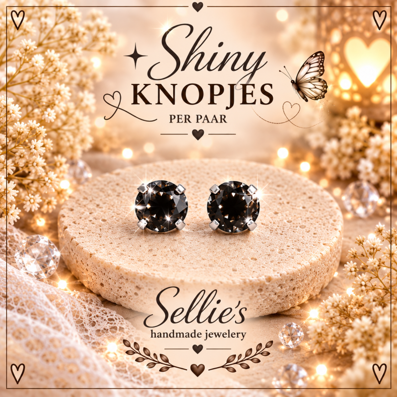 Shiny knopjes zwart