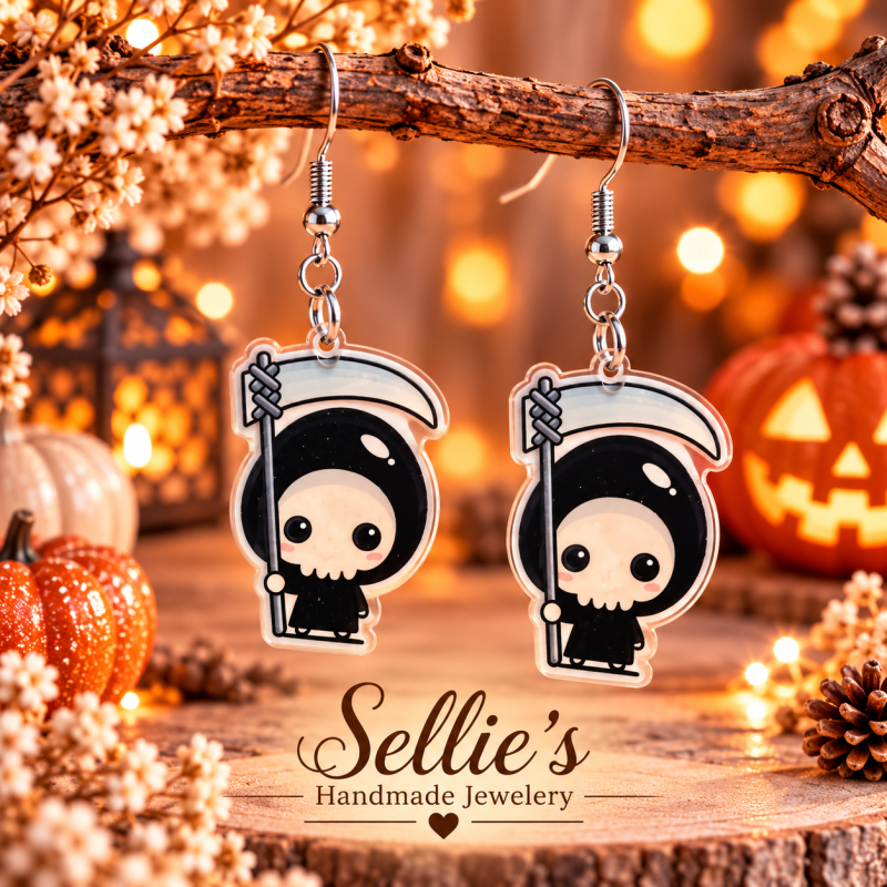 Magische halloween magere Hein oorbellen