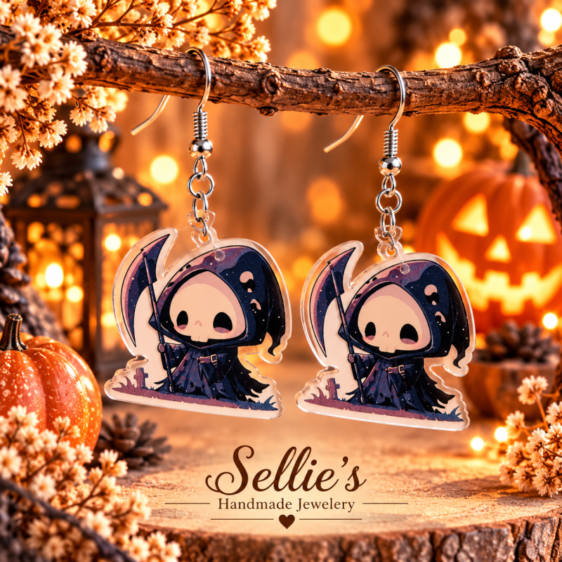 Magische Halloween magere Hein oorbellen
