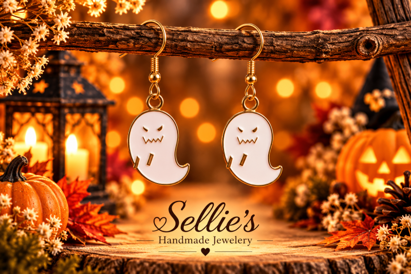 Magische halloween spook oorbellen