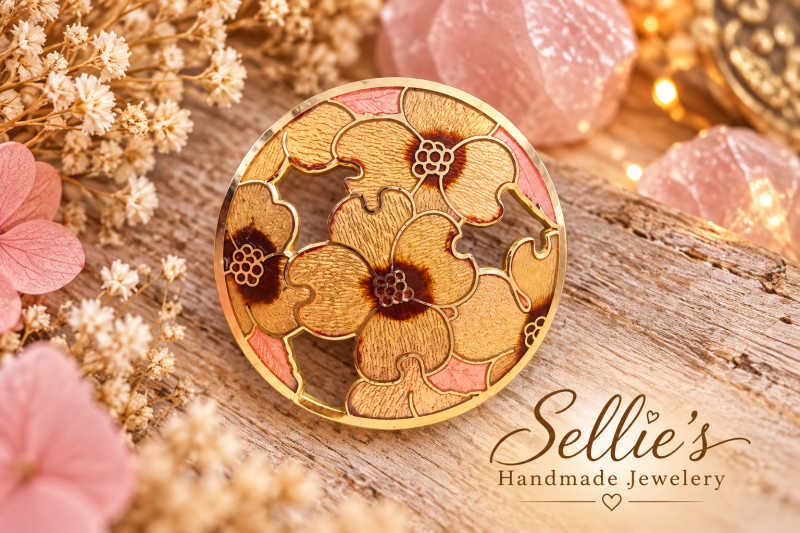 Magische bloemen broche