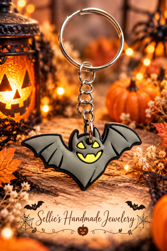 Magische halloween vleermuis sleutelhanger