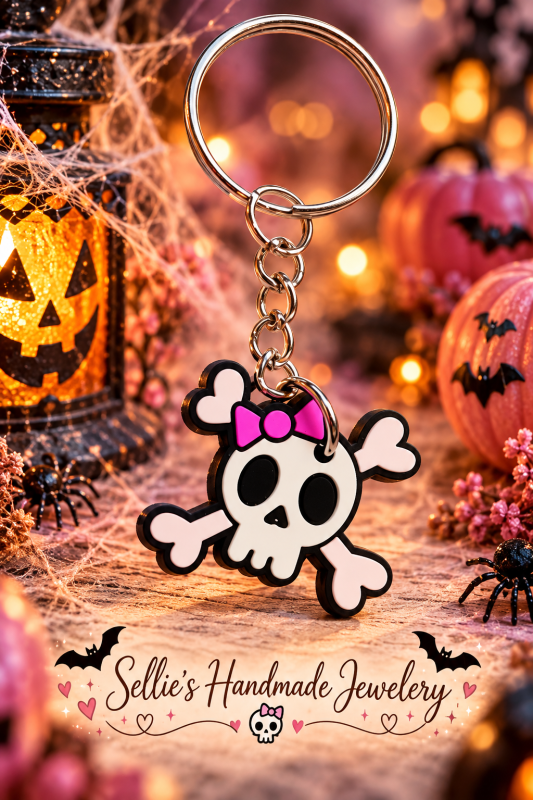 Magisch halloween skull sleutelhanger
