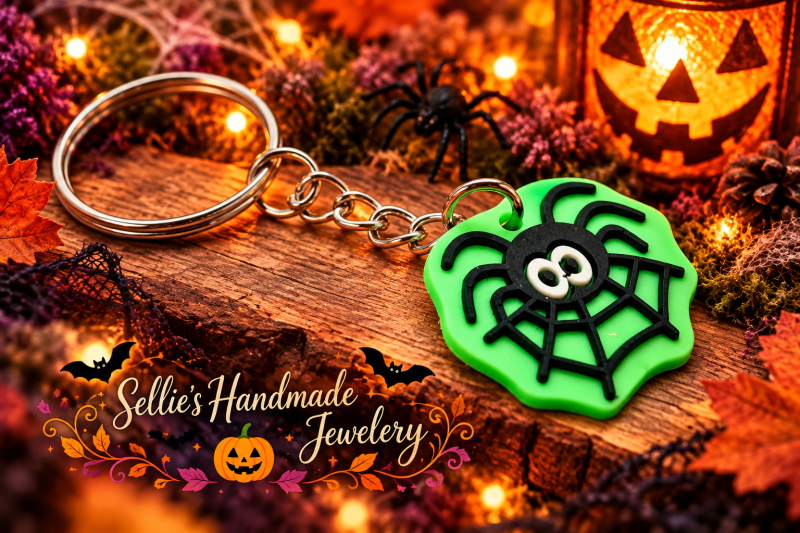 Magisch Halloween spinnenweb sleutelhanger